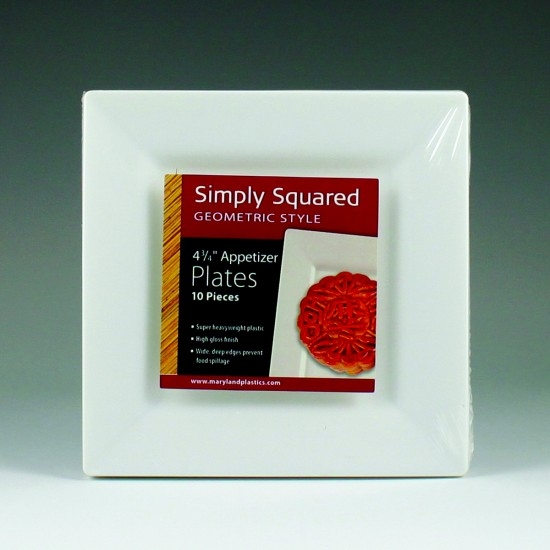 Maryland Plastics 4.75 Simply Squared Appetizer P...