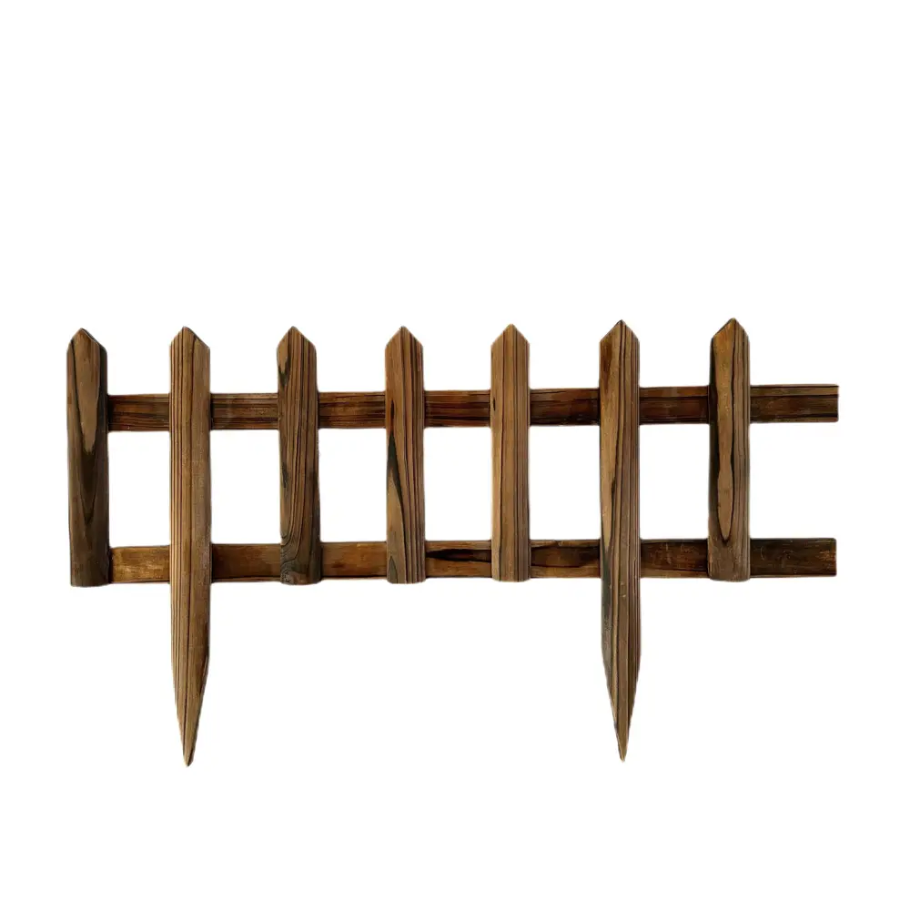 Chinese manufacturer supply wooden garden fence border wooden decorative garden fence