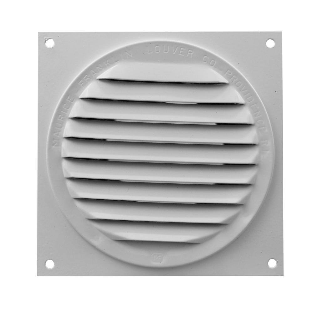 Active Ventilation 4 in. Aluminum Bathroom Soffit Vent White BSV-4-WT