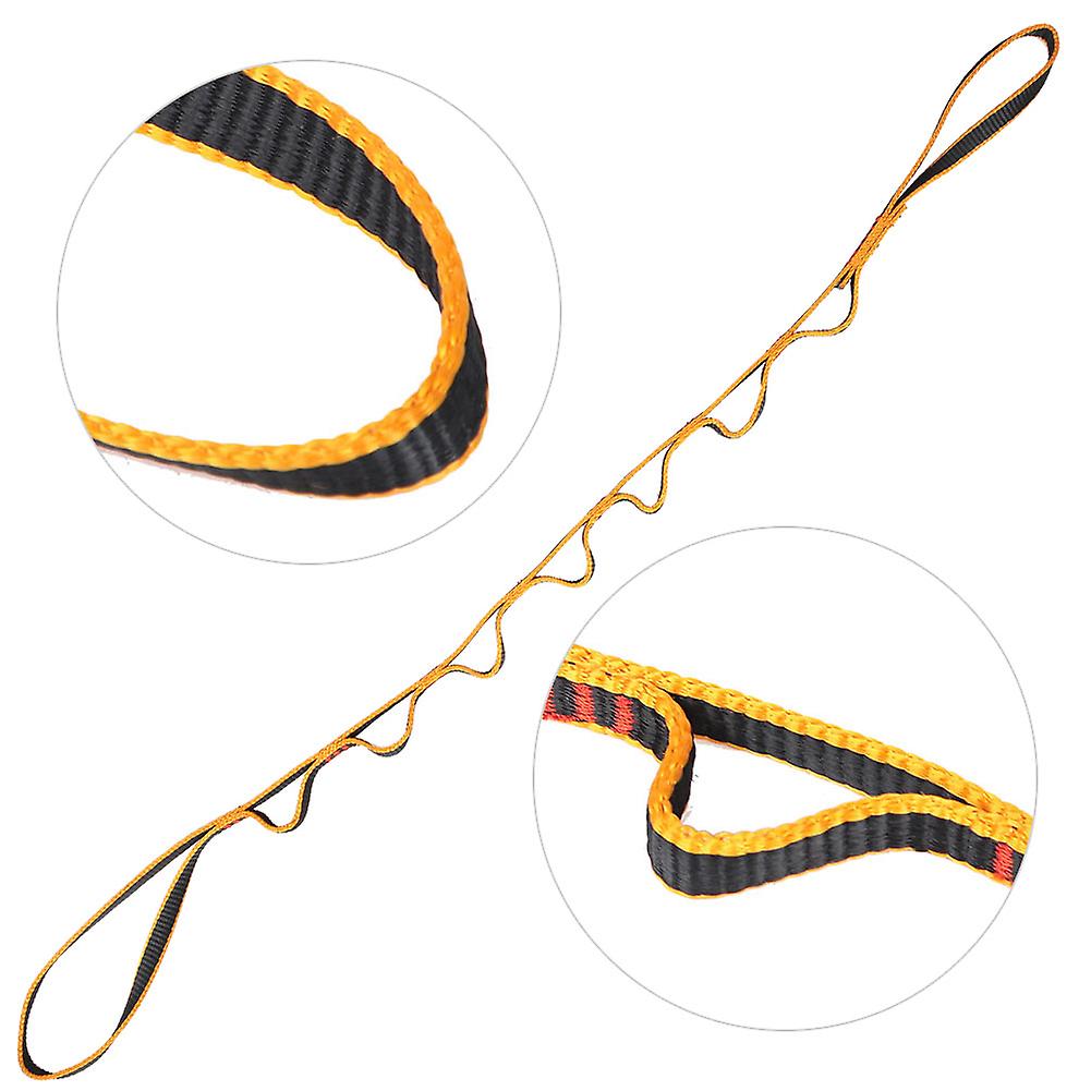 Outdoor Nylon Climbing Equipment Downhill Forming Ring Sling Daisy Chain Rope Anchor(yellow)