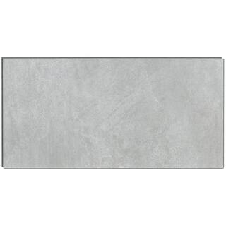 AA Surfaces Concrete Park 12 MIL x 12 in. W x 24 in. L Click Lock Waterproof Vinyl Tile Flooring (1278.4 sq ftpallet) VTRDCONPAR1224