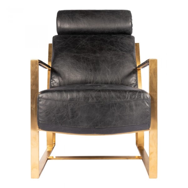 Macari Pinch Modern Leather Upholstered Accent Chair