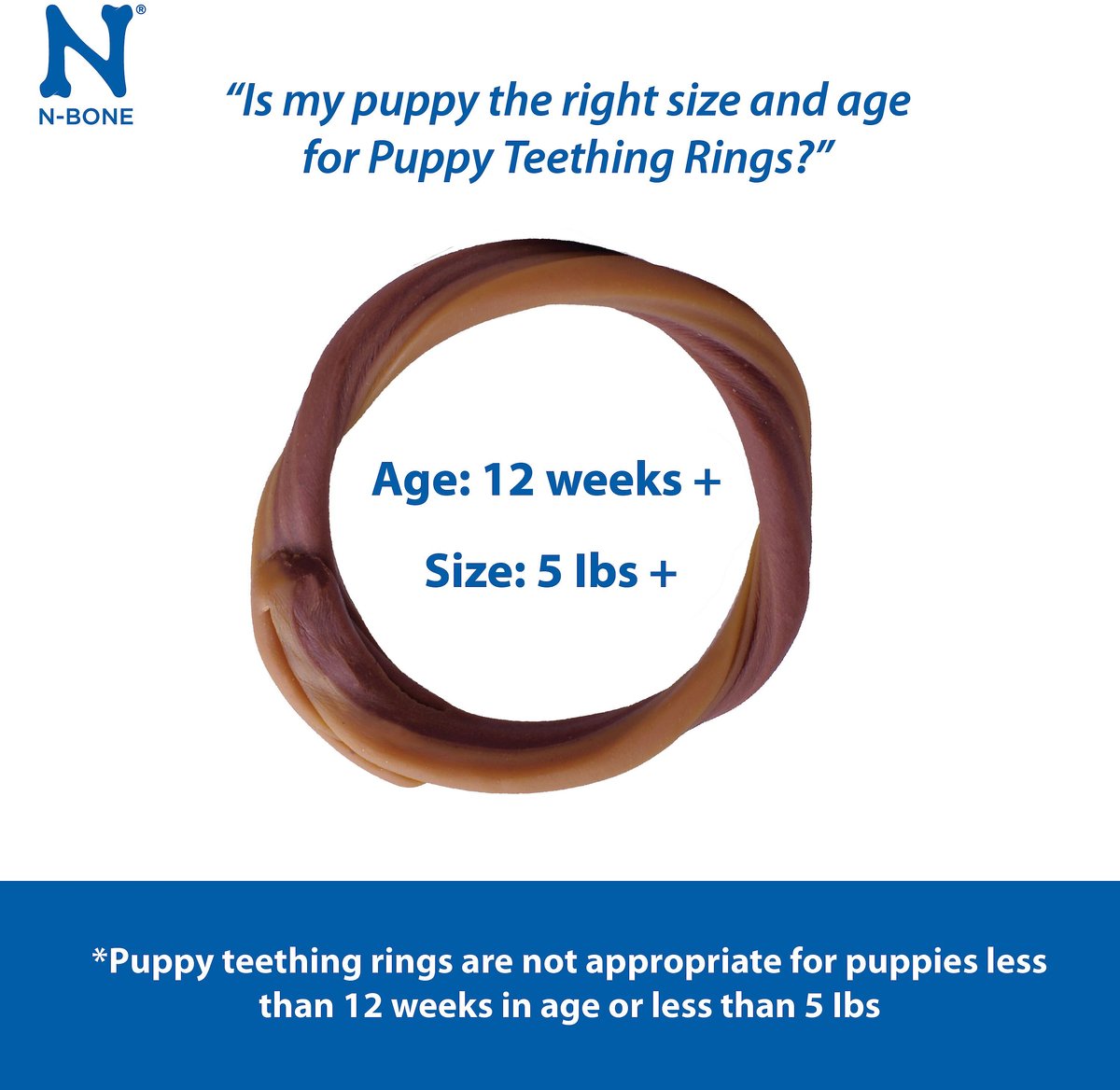 N-Bone Puppy Teething Ring Chicken Flavor Dog Treats