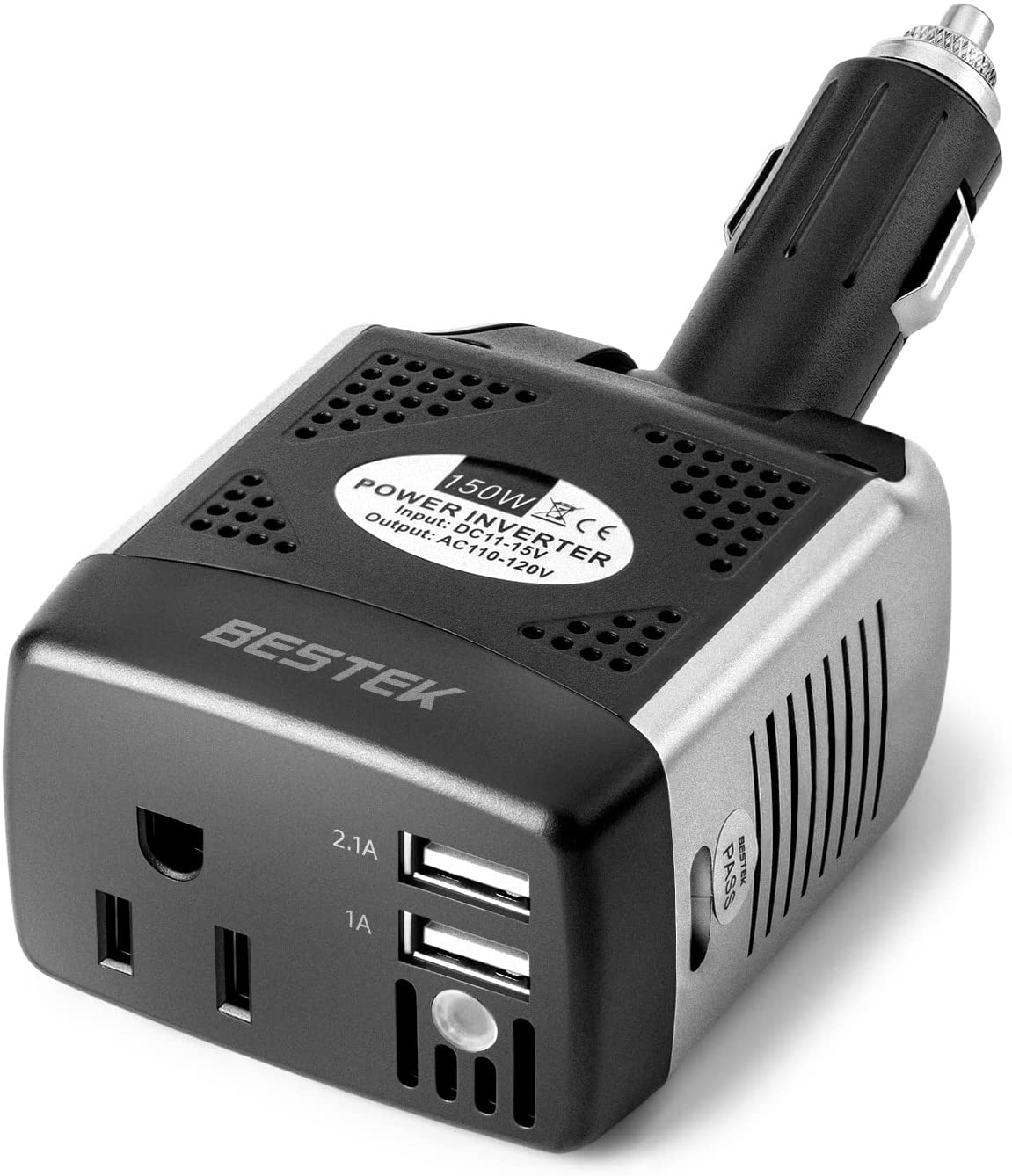 BESTEK 150W Power Inverter 12V to 110V Voltage Converter Car Charger Power Adapter