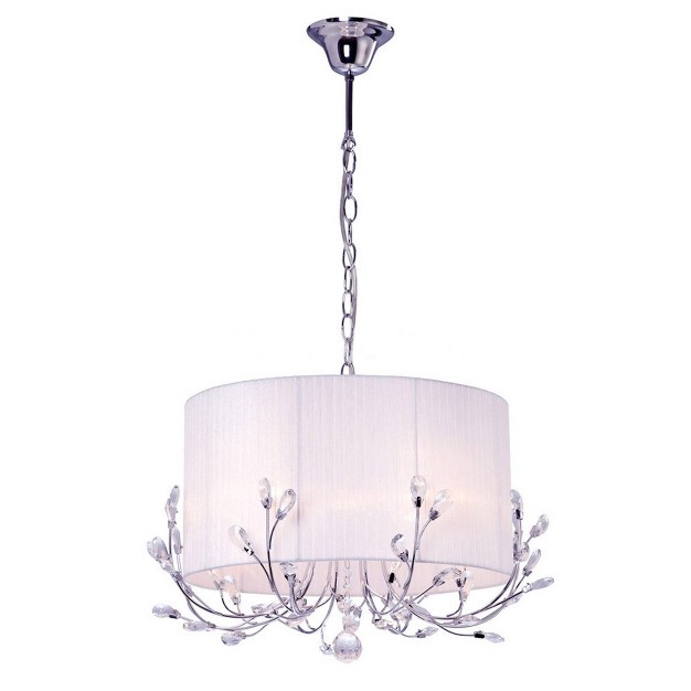 X 21 quot X 12 quot Robin Crystal Chandelier White silver Warehouse Of 