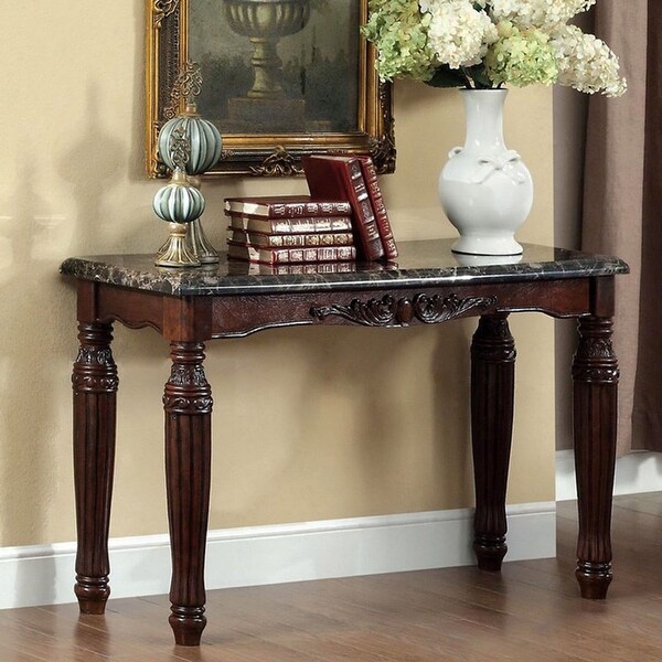 Furniture of America Laun 48-in. Traditional Espresso Sofa Table