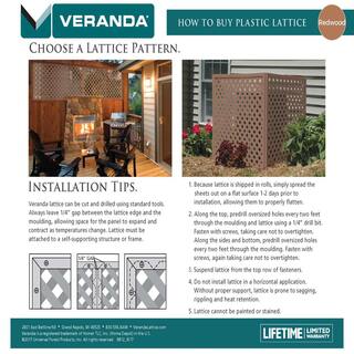 Veranda 4 ft. x 8 ft. California Redwood Privacy Vinyl Lattice 111909