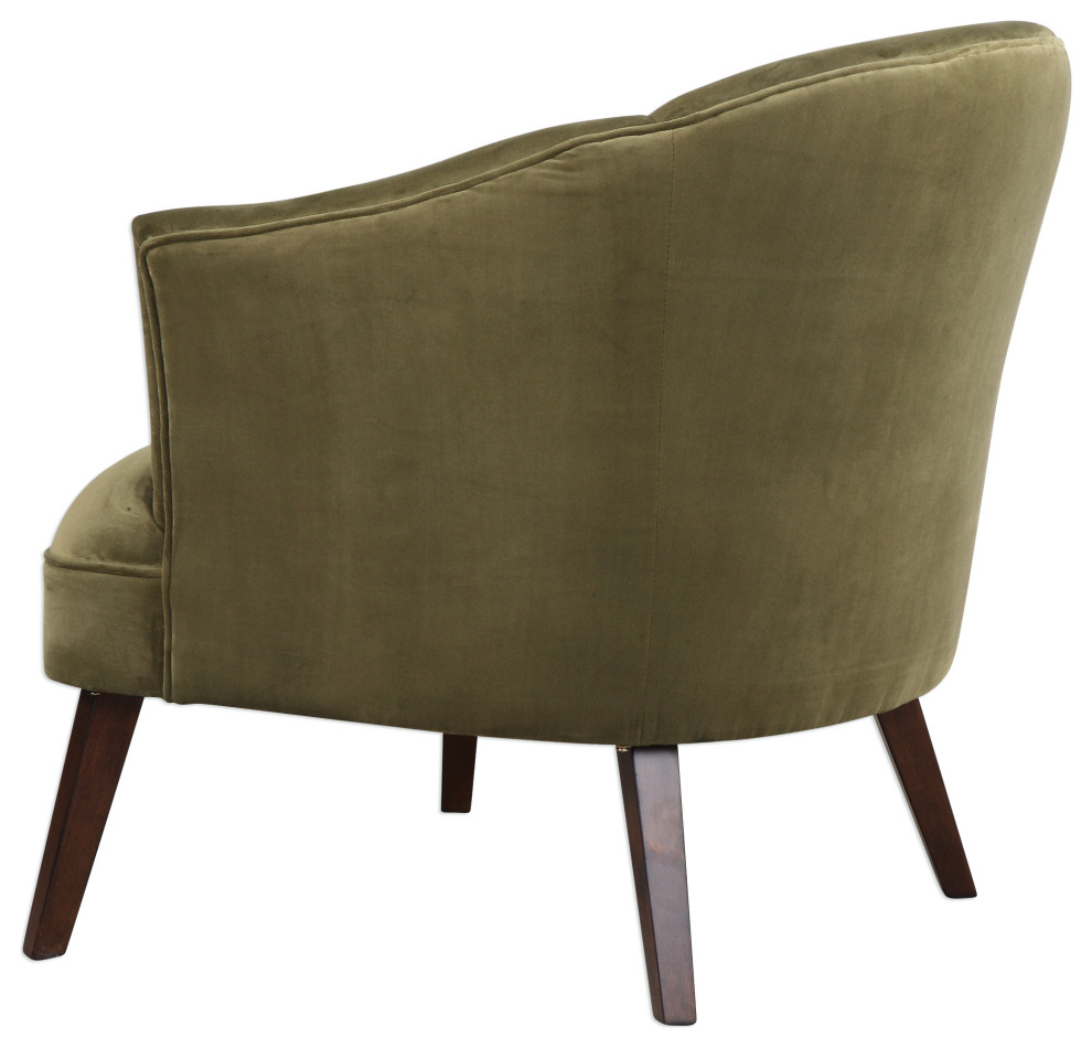 Uttermost Conroy Olive Accent Chair   Midcentury   Armchairs And Accent Chairs   by HedgeApple  Houzz