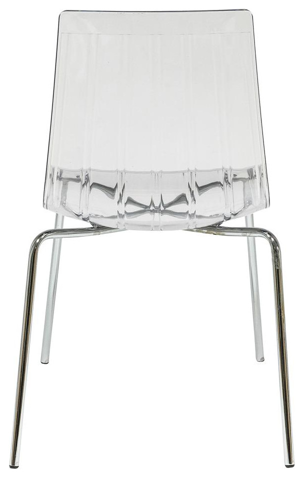 Leisuremod Ralph Dining Chair In Clear  Set Of 4 Rp20Cl4   Midcentury   Dining Chairs   by BisonOffice  Houzz