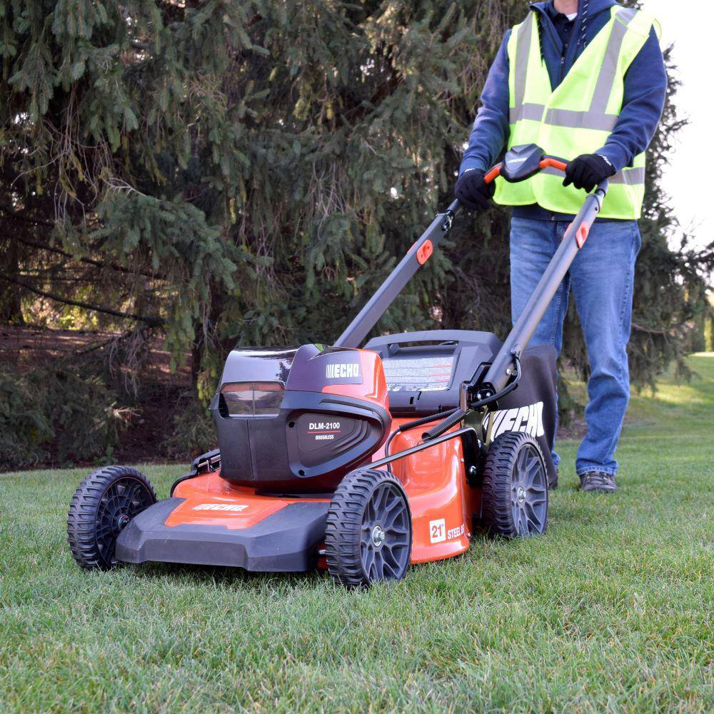 ECHO eFORCE 21 in. 56-Volt Cordless Battery Walk Behind Push Lawn Mower with 5.0 Ah Battery and Standard Charger DLM-2100C2