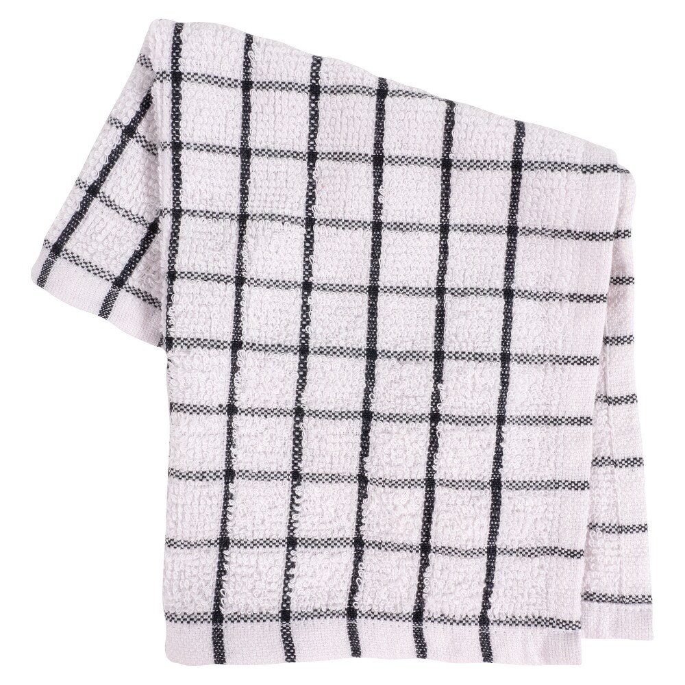 Checkered Terry Dish Cloths  Set of 6