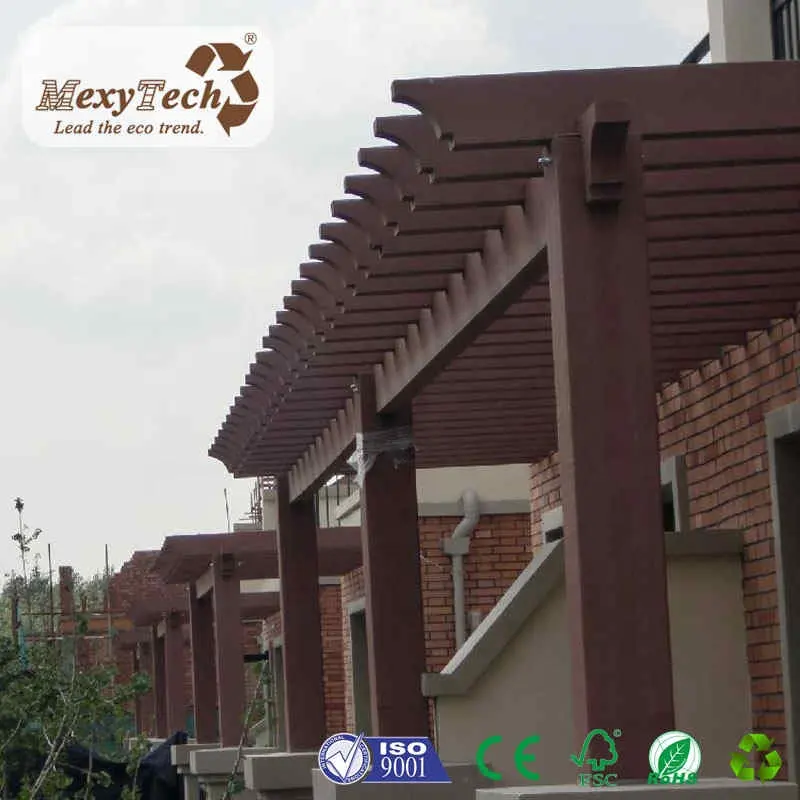 outdoor wpc pergola materials  pergola beams  columns  blades  posts  manufacturer direct supply