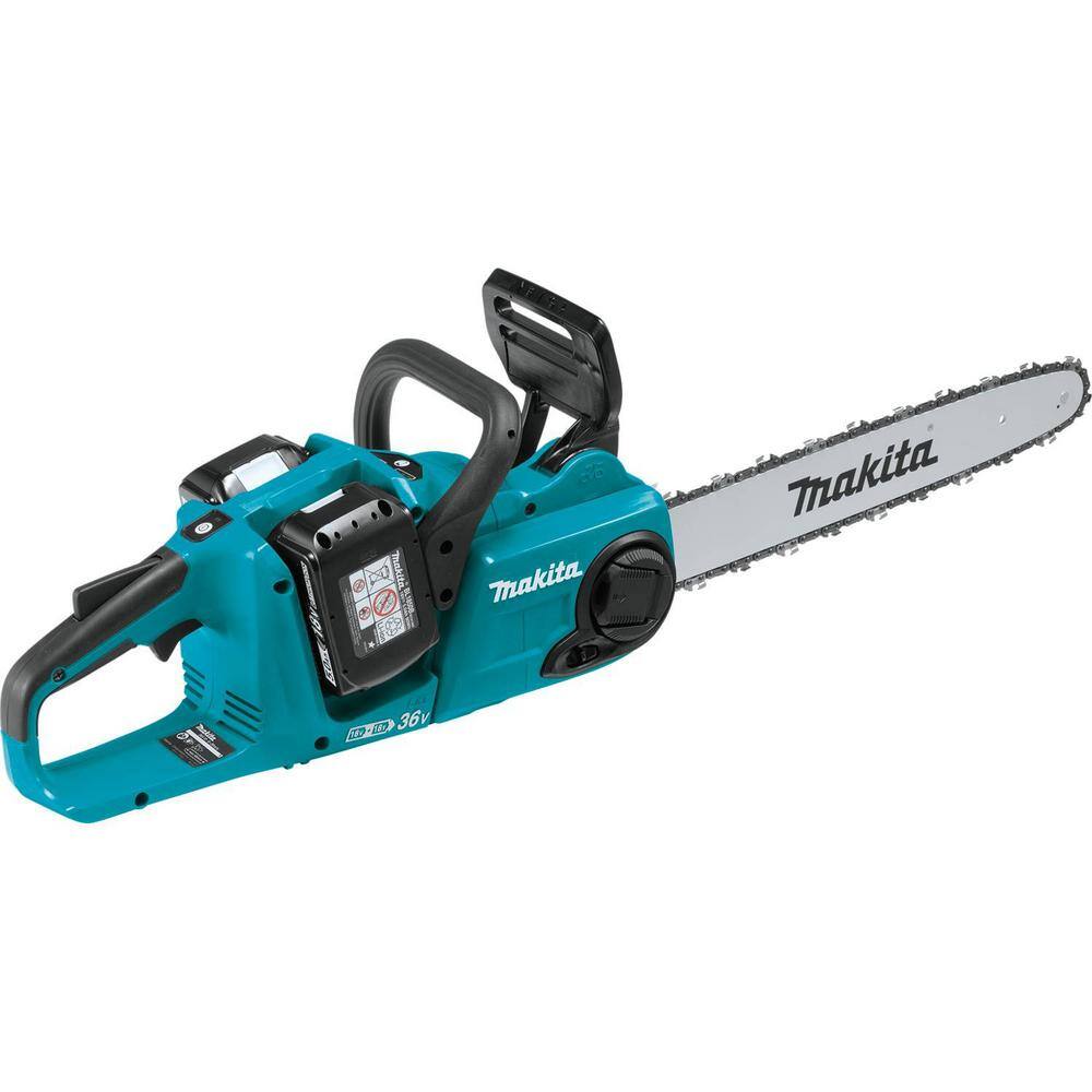 Makita LXT 16 in. 18V X2 (36V) Lithium-Ion Brushless Battery Chain Saw Kit (5.0Ah) XCU04PT