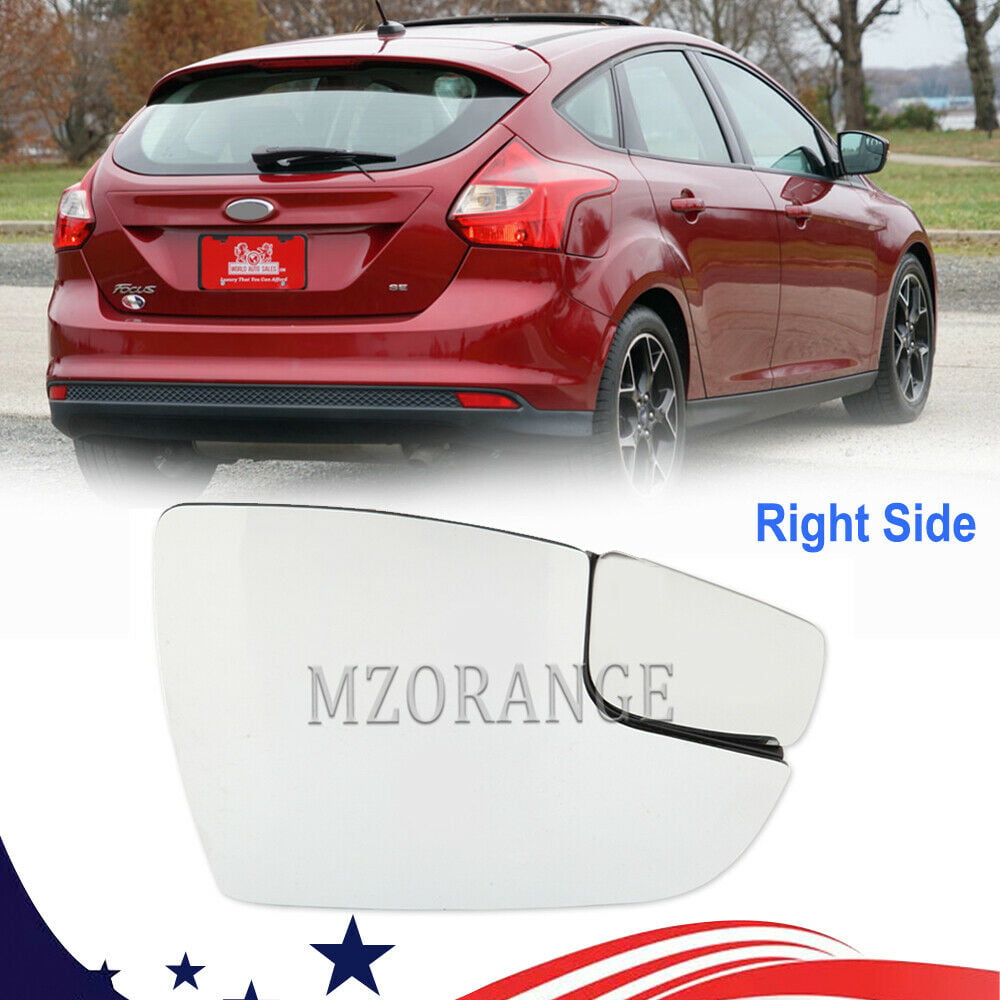 MZORANGE Right Passenger Side Rear View Mirror Glass for Ford Focus 2012 2013 2014-2018