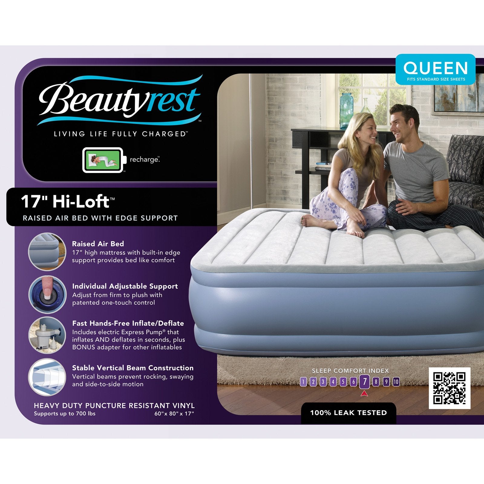 Beautyrest Hi Loft Express Raised Air Mattress