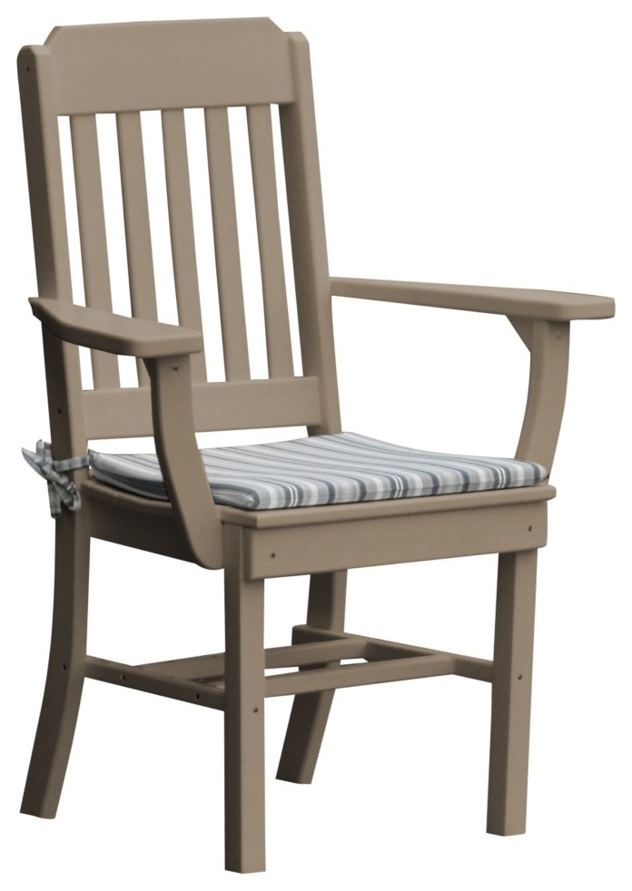 Traditional Dining Chair with Arms in Poly Lumber   Transitional   Outdoor Dining Chairs   by Furniture Barn USA  Houzz