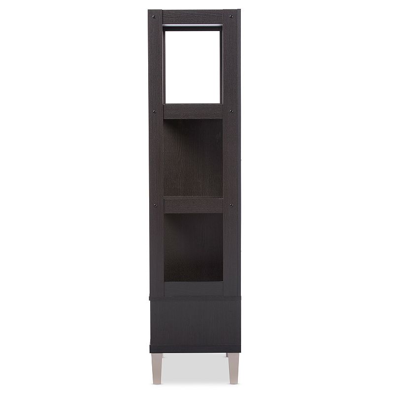 Baxton Studio Kalien Wood Leaning Bookcase