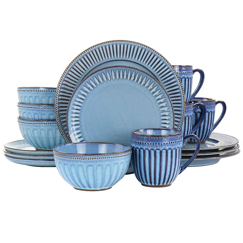 Gibson Elite Mendocino 16 Piece Stoneware Dinnerware Set