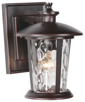 Craftmade Summerhays 11 quotOutdoor Wall Light in Oiled Bronze Gilded   Transitional   Outdoor Wall Lights And Sconces   by Lights Online  Houzz