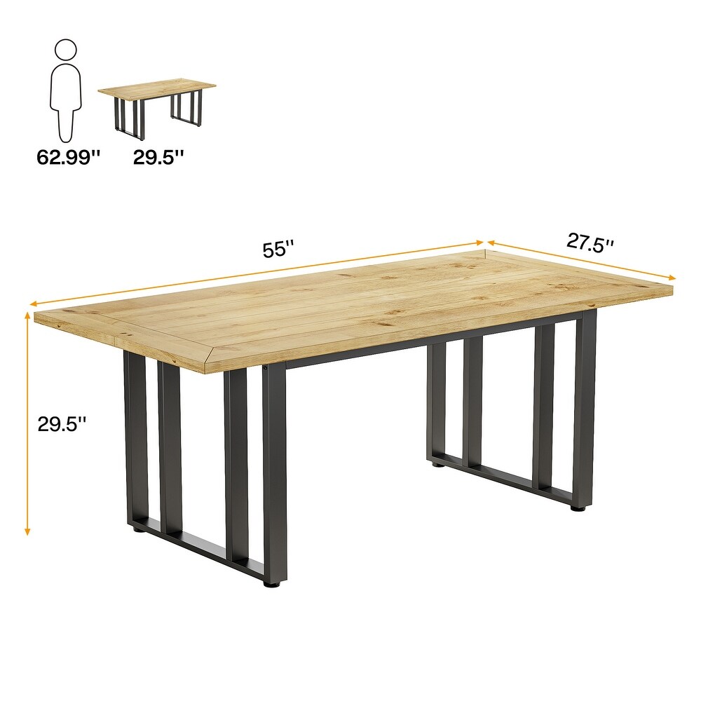 55 inch Executive Desk Computer Desk Workstation for Home Office Small Conference Meeting Table