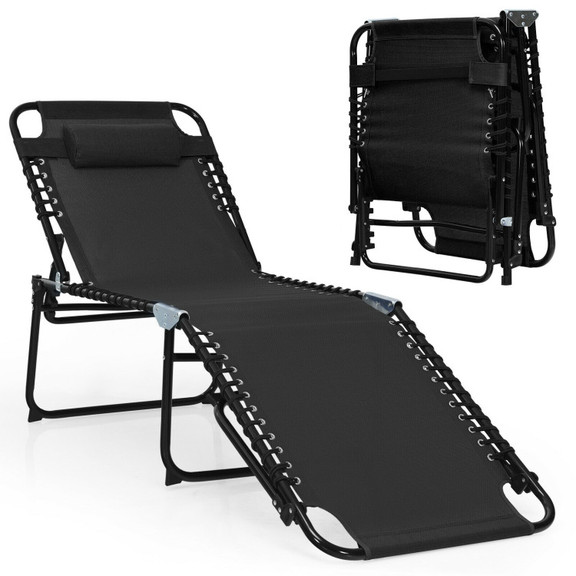 Costway 05891263 Foldable Recline Lounge Chair wit...