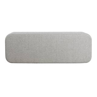 Homepop Large Modern Sustainable Gray Woven Storage Bench 17.5 in. H x 42 in. W x 14.5 in. D K8653-F2297