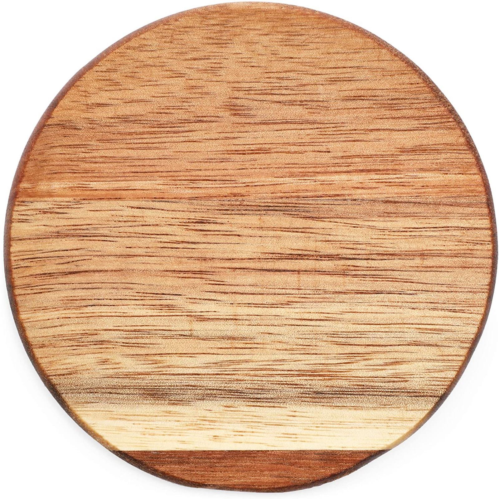 8 Pack Wooden Coasters for Drinks， Glasses， Tabletops， Dark Brown， 4 in