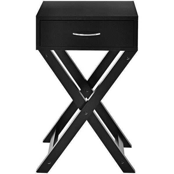 Design Sofa Side Table with X Shape Drawer for Living Room Bedroom