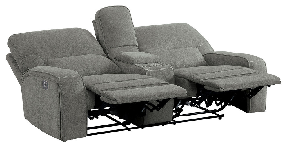 Edition Power Double Reclining Love Seat   Transitional   Loveseats   by Lexicon Home  Houzz