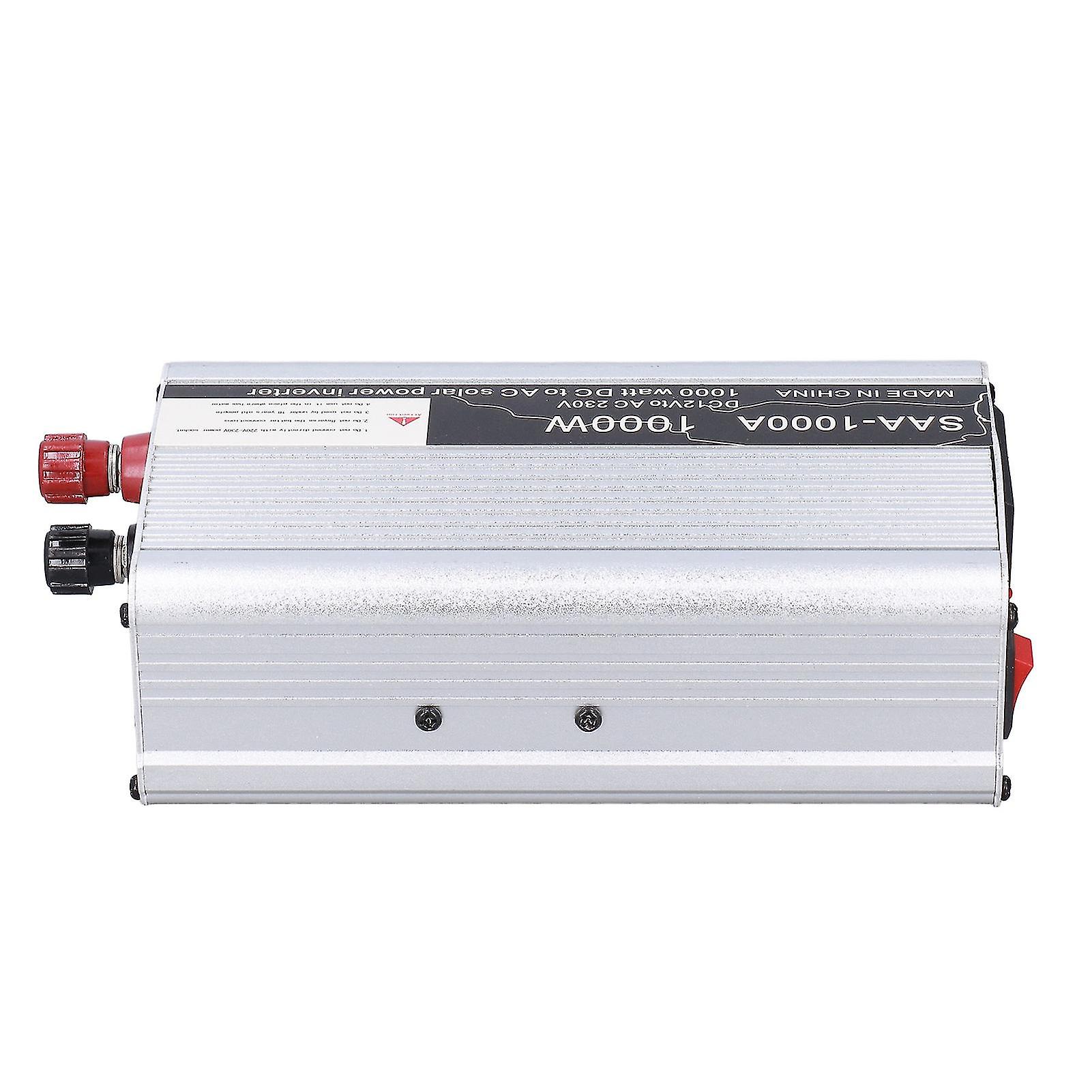 1000W Inverter Aluminum Alloy Solar Power Inverters Multiple Protection DC12V to AC220V