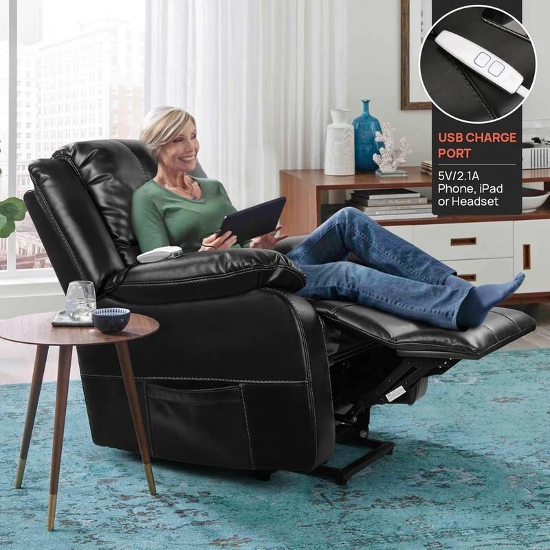 TackSpace Oversize Power Lift Recliner Chair for Elderly  Safe Slow Lift Motor