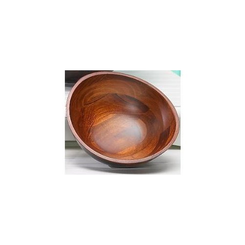 Lipper International Cherry Finished Wavy Rim Serving Bowl for Fruits or Salads， Matte， Small， 7.5 x 7.25 x 3， Single Bowl