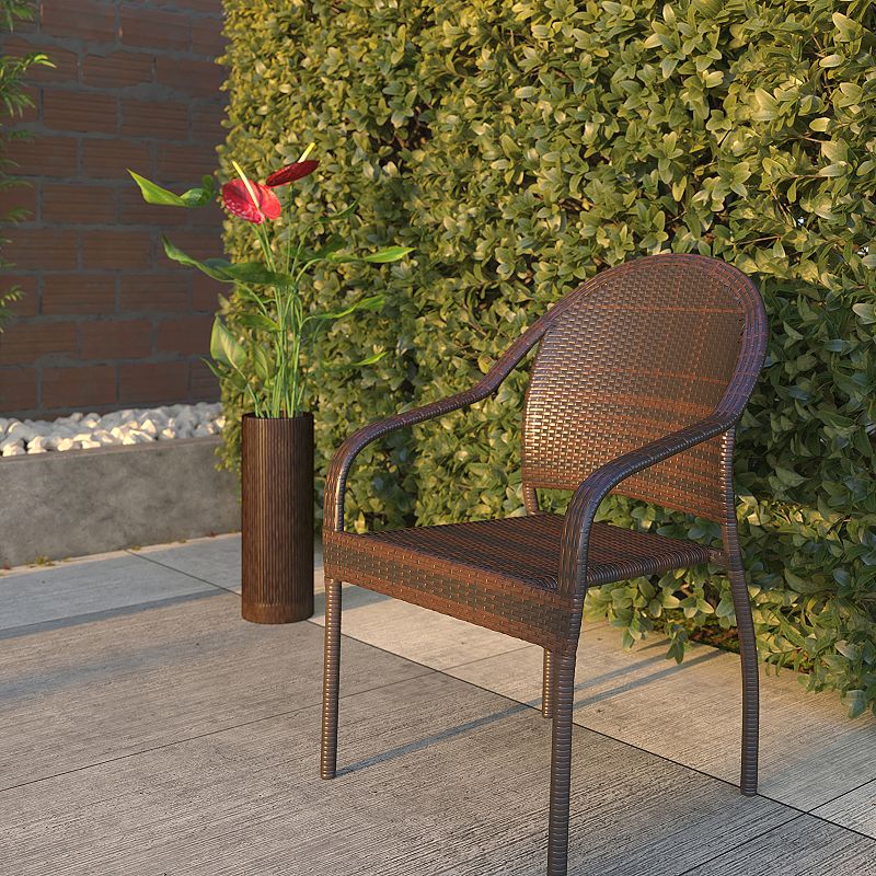 Patio Sense Rhodos Indoor / Outdoor Stacking Dining Chair 4-piece Set