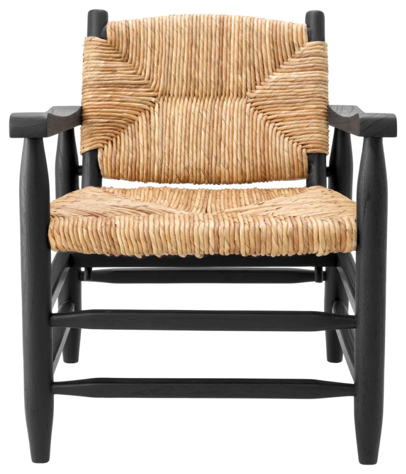 Woven Seagrass Lounge Armchair  Eichholtz Elliott   Midcentury   Armchairs And Accent Chairs   by Oroa   Distinctive Furniture  Houzz