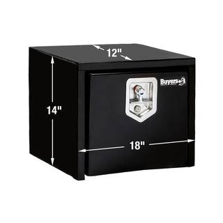 Buyers Products Company 14 in. x 12 in. x 18 in. Gloss Black Steel Underbody Truck Tool Box 1703349