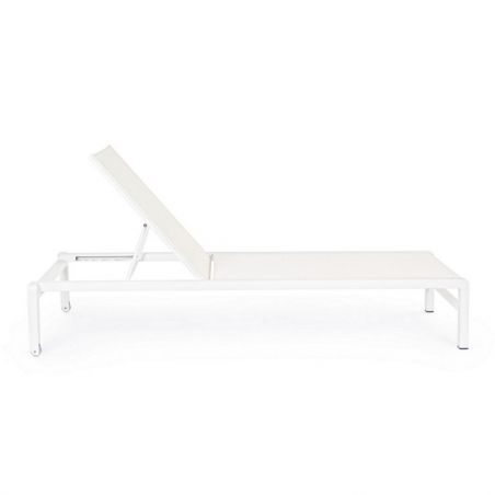 Bain de soleil design BIZZOTTO Cali antracite - Chaise longue de jardin aluminium