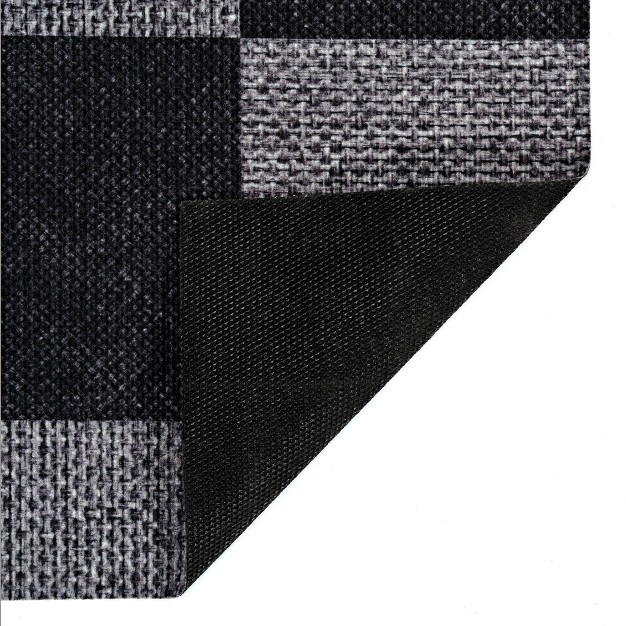 6 x27 X 8 x27 Sisal Outdoor Rug Black gray Foss Floors