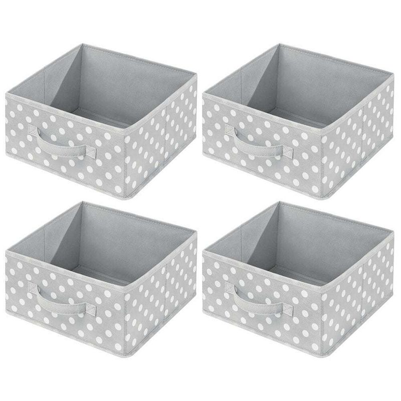 mDesign Fabric Modular Closet Organizer Box for Cube Units， 4 Pack