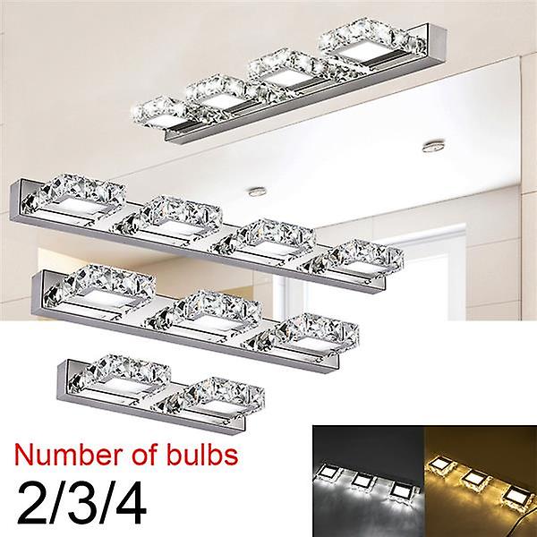 9w Zc001209 Three Lights Crystal Surface Bathroom Bedroom Lamp Warm White Light Silver 50118