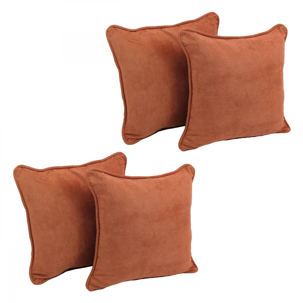 Blazing Needles 18 Inch Microsuede Throw Pillows (Set of 4)