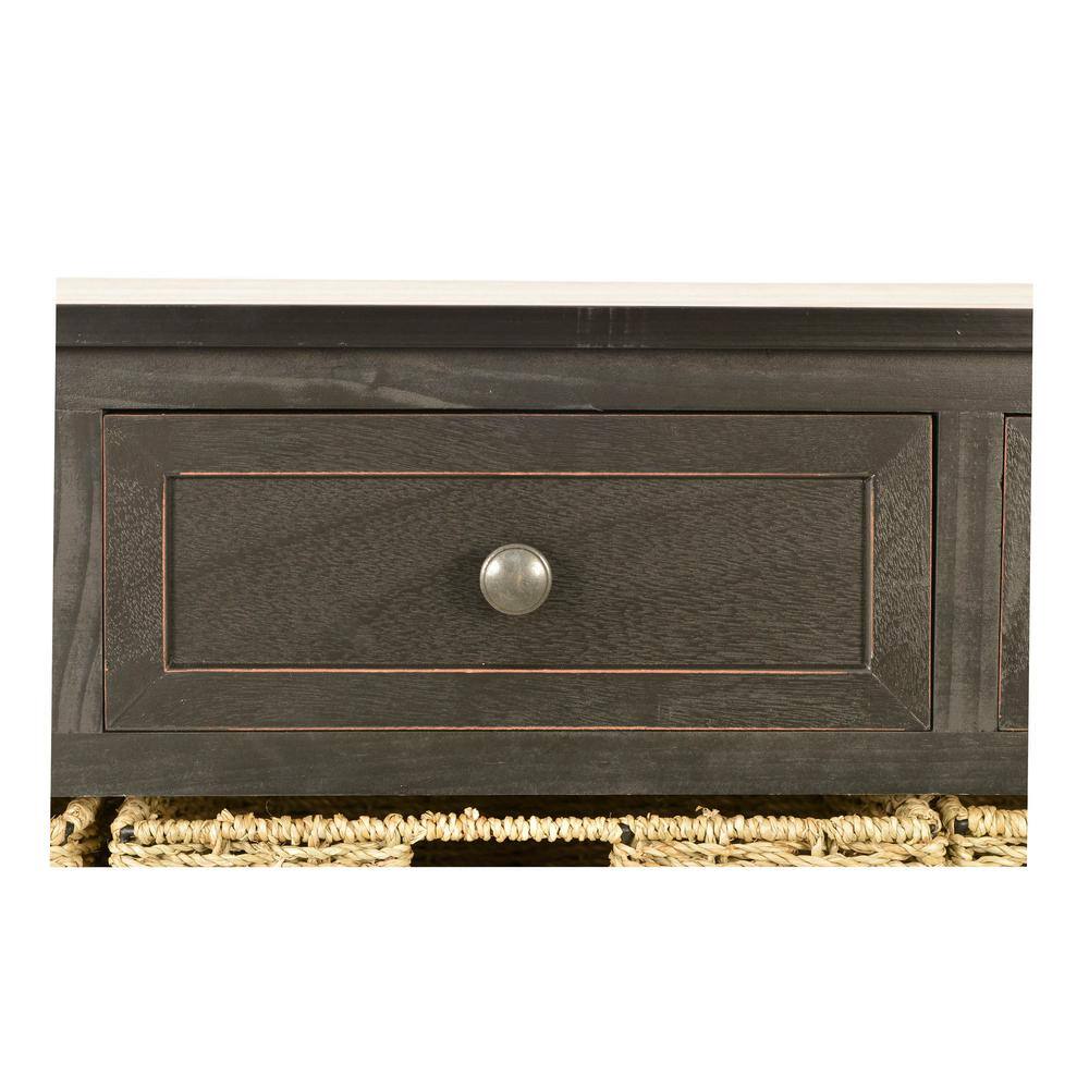 Decor Therapy Montgomery Black Storage Bench FR1729