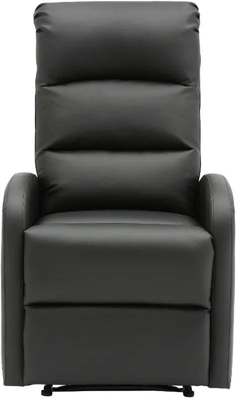 Dormi Black Faux Leather Manual Recliner