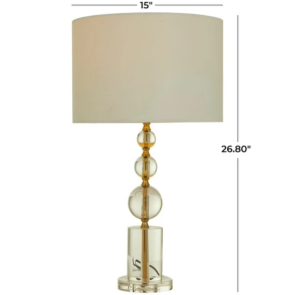 Gold Crystal Glam Table Lamp - 15 x 15 x 27