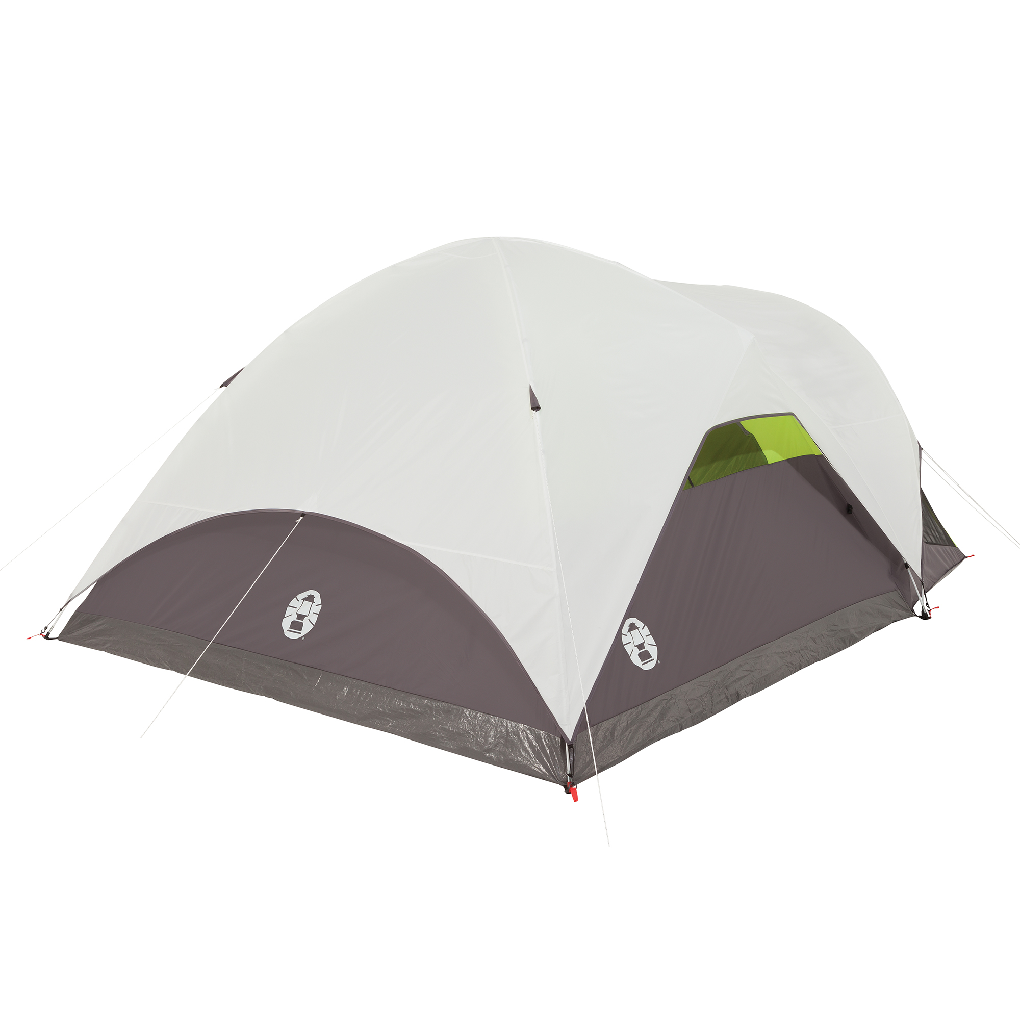 Coleman® 6-Person Steel Creek™ Fast Pitch™ Dome Camping Tent with Screen Room， Green