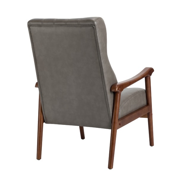 Olinto Wood Upholstery Armchair with Solid Wood Legs by HULALA HOME