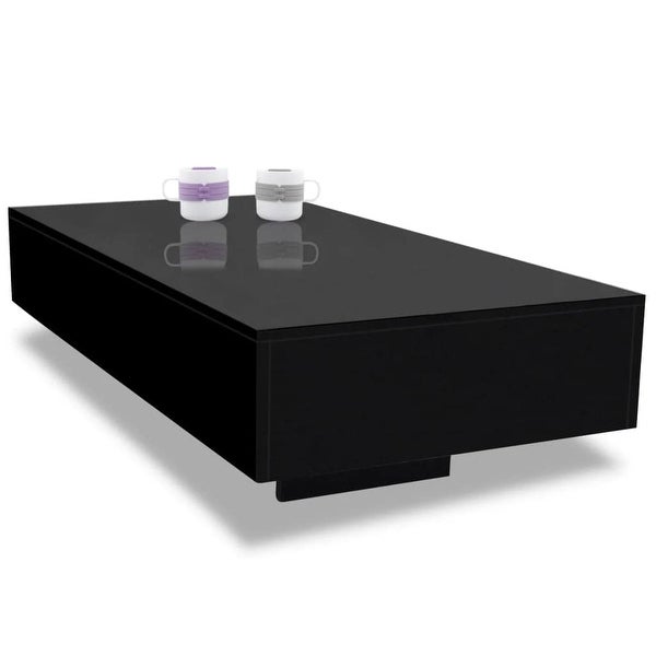 High Gloss Coffee Table， Living Room Side Table， Modern Sofa Table Glossy Storage Table