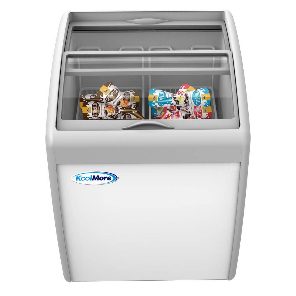 Koolmore 5.7 cu. ft. Manual Defrost Commercial Chest Freezer Ice Cream Display in White KICF-26