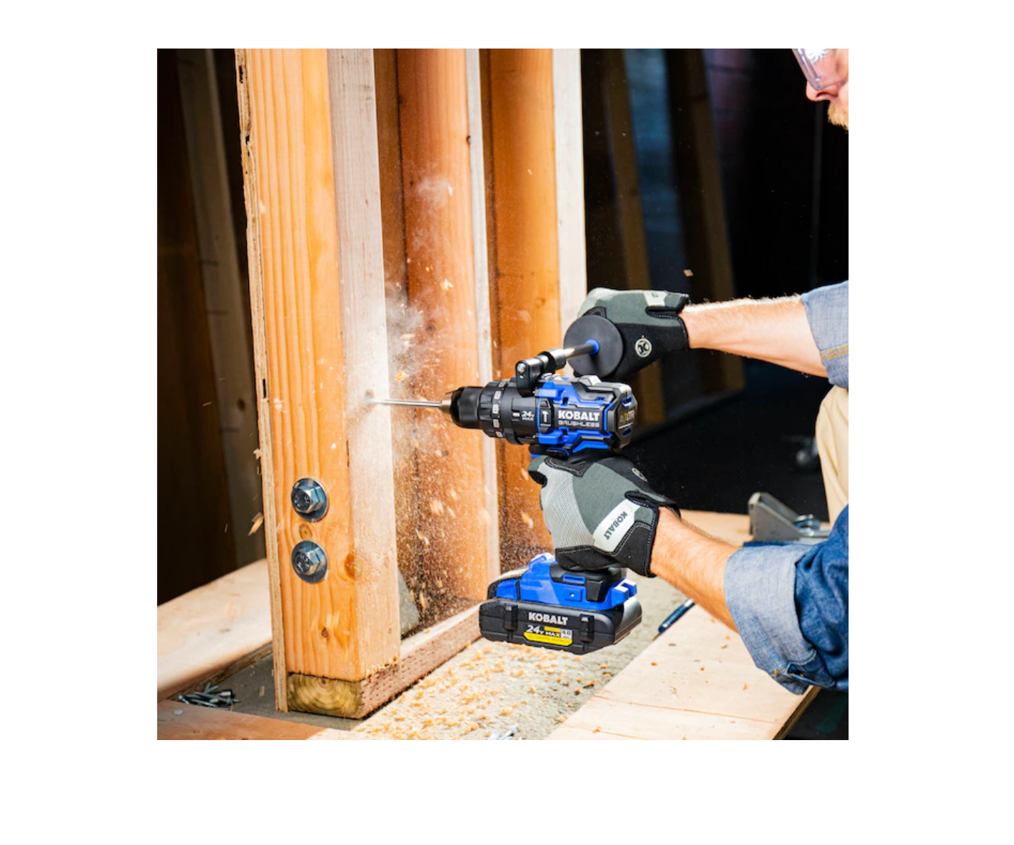 Kobalt KXHD 1424A-03 XTR 1/2-in 24-volt Max Variable Speed Brushless Cordless Hammer Drill (1-Battery Included)