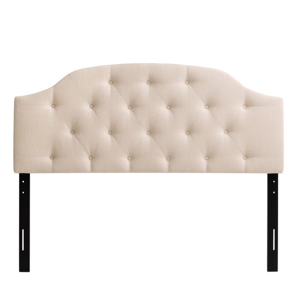 CorLiving Calera Diamond Tufted Fabric Arched Panel Headboard - Full - - 28495536