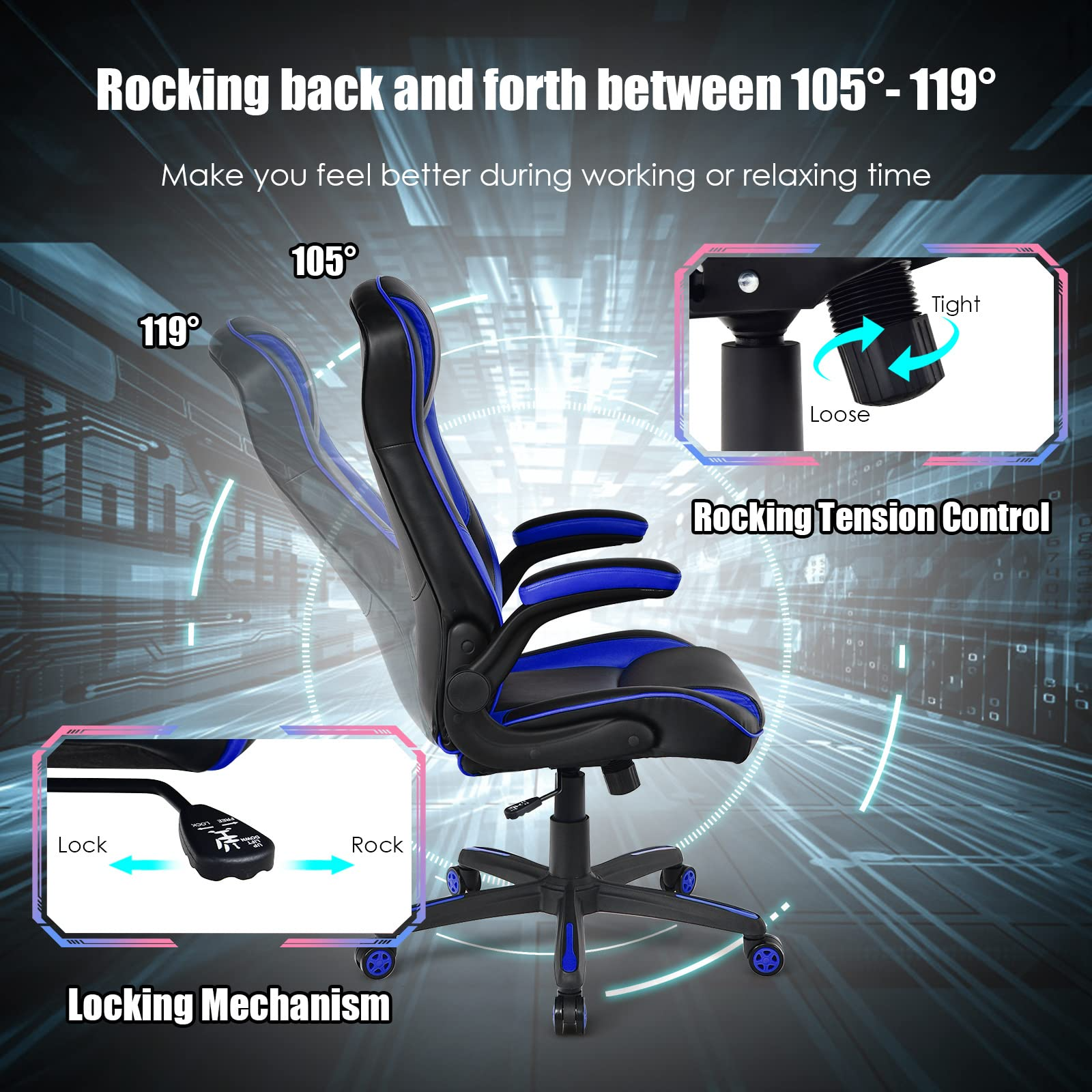 Ergonomic Swivel Computer Chair, Home Office Executive Task Chair